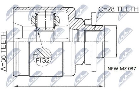 Шарнир равных угловых скоростей - NTY NPW-MZ-037