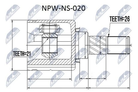 ШРУС НАРУЖНЫЙ - NTY NPW-NS-020