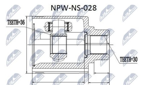 ШРУС НАРУЖНЫЙ - NTY NPW-NS-028