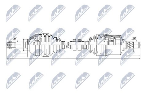 Полуось - NTY NPW-NS-042