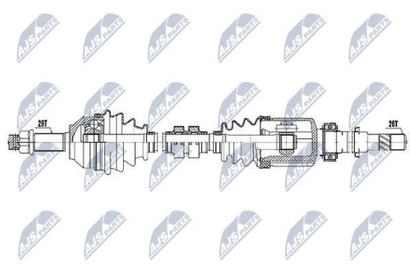 Driveshaft - (39100JD02B, 39100BB02B) NTY NPW-NS-070