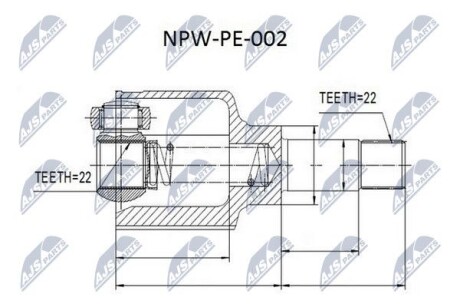 Шарнир равных угловых скоростей - (3272CQ, 3273CQ) NTY NPW-PE-002