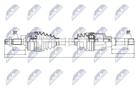 Полуось - NTY NPW-PE-015