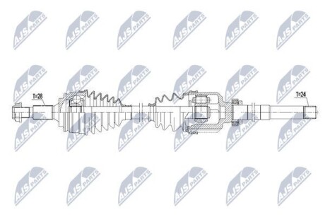 Полуось - NTY NPW-PE-017