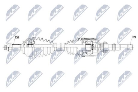 Полуось - NTY NPW-PE-029