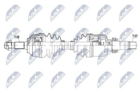 ПОЛУОСЬ - (3273SQ, 3273SR, 3273JV) NTY NPW-PE-041 (фото 1)