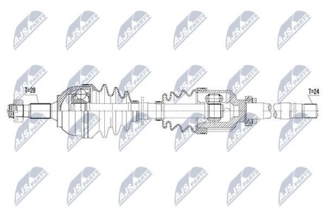 Полуось - NTY NPW-PE-045