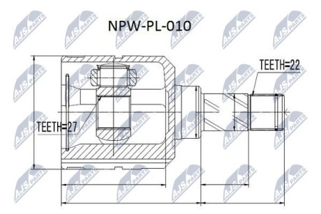 ШРУС НАРУЖНЫЙ - NTY NPW-PL-010