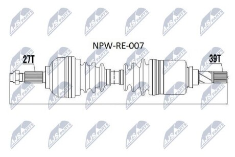 Полуось - NTY NPW-RE-007