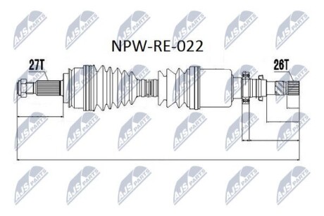 Полуось - NTY NPW-RE-022