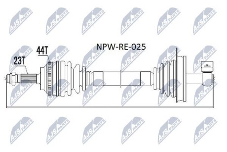 Полуось - (7701352415, 7701352471) NTY NPW-RE-025