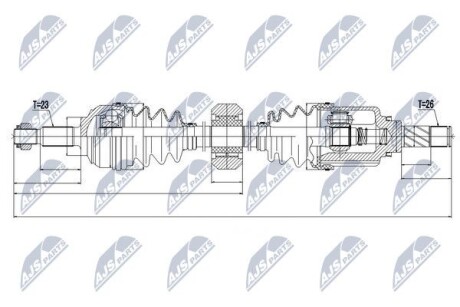 Полуось - NTY NPW-RE-056