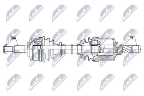 Полуось - (8201505590, 391017275R) NTY NPW-RE-066