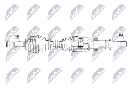 Полуось - (391005624R) NTY NPW-RE-067