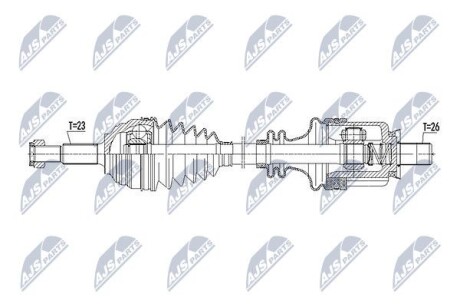 Полуось - (391014031R, 8200531904, 8200623792) NTY NPW-RE-093