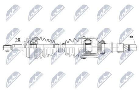 Полуось - NTY NPW-RE-095