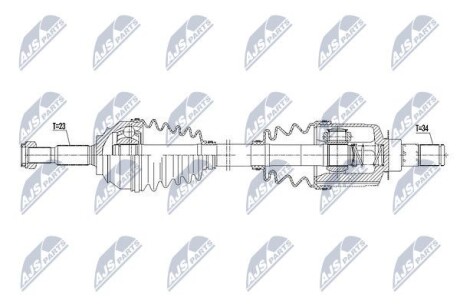 Полуось - NTY NPW-RE-097