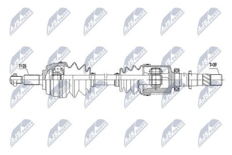 Полуось - (8200725510, 8200725511, 8200725504) NTY NPW-RE-101