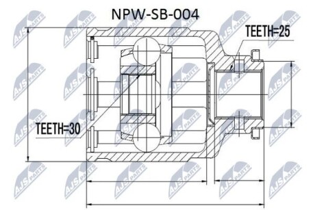 Шарнир равных угловых скоростей - NTY NPW-SB-004