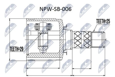 ШРУС НАРУЖНЫЙ - NTY NPW-SB-006