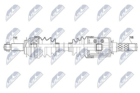 Фото 4 - Напіввісь NTY NPW-SB-012 (NPWSB012)