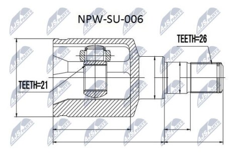 Шарнир равных угловых скоростей - NTY NPW-SU-006