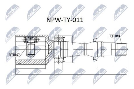 ШРУС НАРУЖНЫЙ - (4347049196, 4346049106, 4342042140) NTY NPW-TY-011