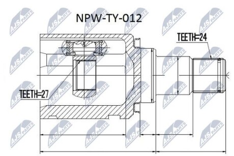 Шарнир равных угловых скоростей - (4304028010, 4304028011, 4304006190) NTY NPWTY012