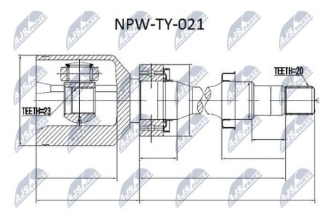 ШРУС НАРУЖНЫЙ - (4303005050) NTY NPW-TY-021