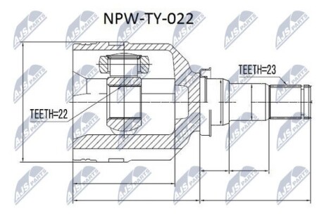 ШРУС НАРУЖНЫЙ - NTY NPW-TY-022