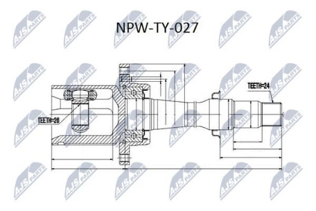 Шрус полуоси - NTY NPWTY027