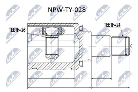 ШРУС НАРУЖНЫЙ - (4304002050) NTY NPW-TY-028