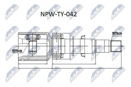 ШРУС НАРУЖНЫЙ - NTY NPW-TY-042