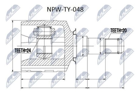 ШРУС НАРУЖНЫЙ - NTY NPW-TY-048