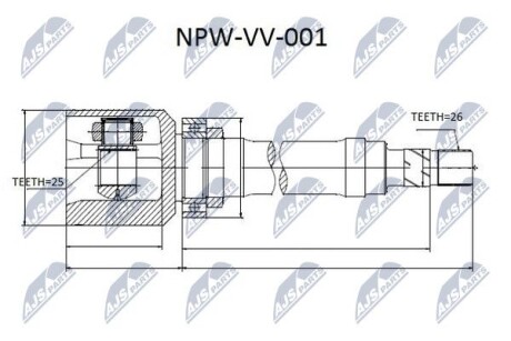 Шарнир равных угловых скоростей - NTY NPW-VV-001