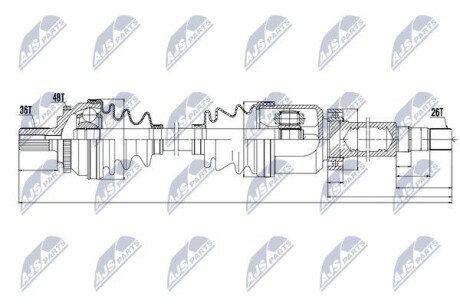 Полуось - NTY NPW-VV-011