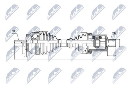 Полуось - NTY NPW-VV-018