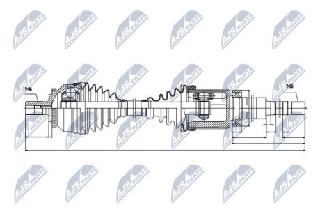 Полуось - NTY NPW-VV-020