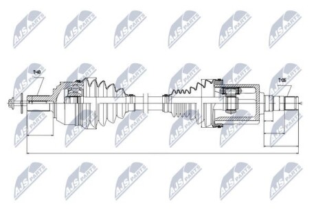 Полуось - NTY NPW-VV-022