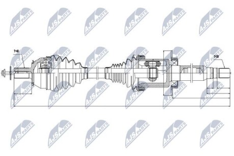 Полуось - NTY NPW-VV-026