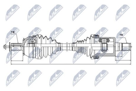 Полуось - NTY NPW-VV-027