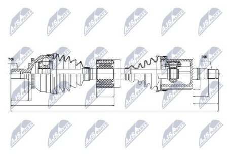 Полуось, volvo s80 2.0t - NTY NPWVV028