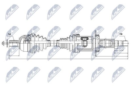 Полуось - NTY NPW-VV-032