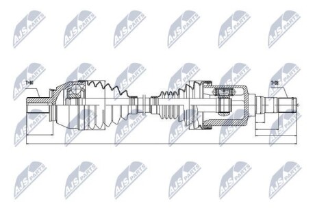 Полуось - (36001059, 8601582, 8603884) NTY NPW-VV-033