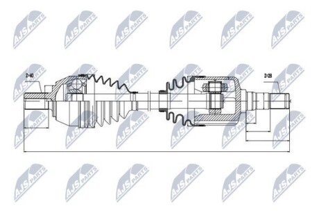 Полуось - NTY NPW-VV-036