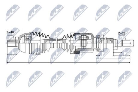 Полуось - NTY NPW-VV-044