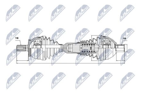 Полуось - (8601581, 8603801, 8603802) NTY NPW-VV-047