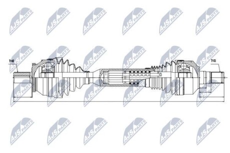 Полуось - (36000712, 36000936, 36001815) NTY NPW-VV-061