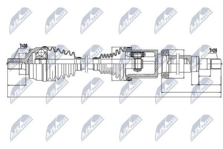 Полуось - (36000675, 36000681) NTY NPW-VV-065