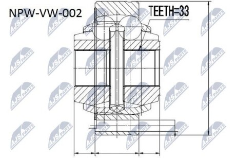 Шарнир равных угловых скоростей - NTY NPW-VW-002